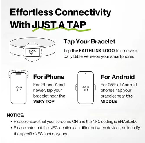 “Jesus Is King”Tap your phone to receive scripture instantly.