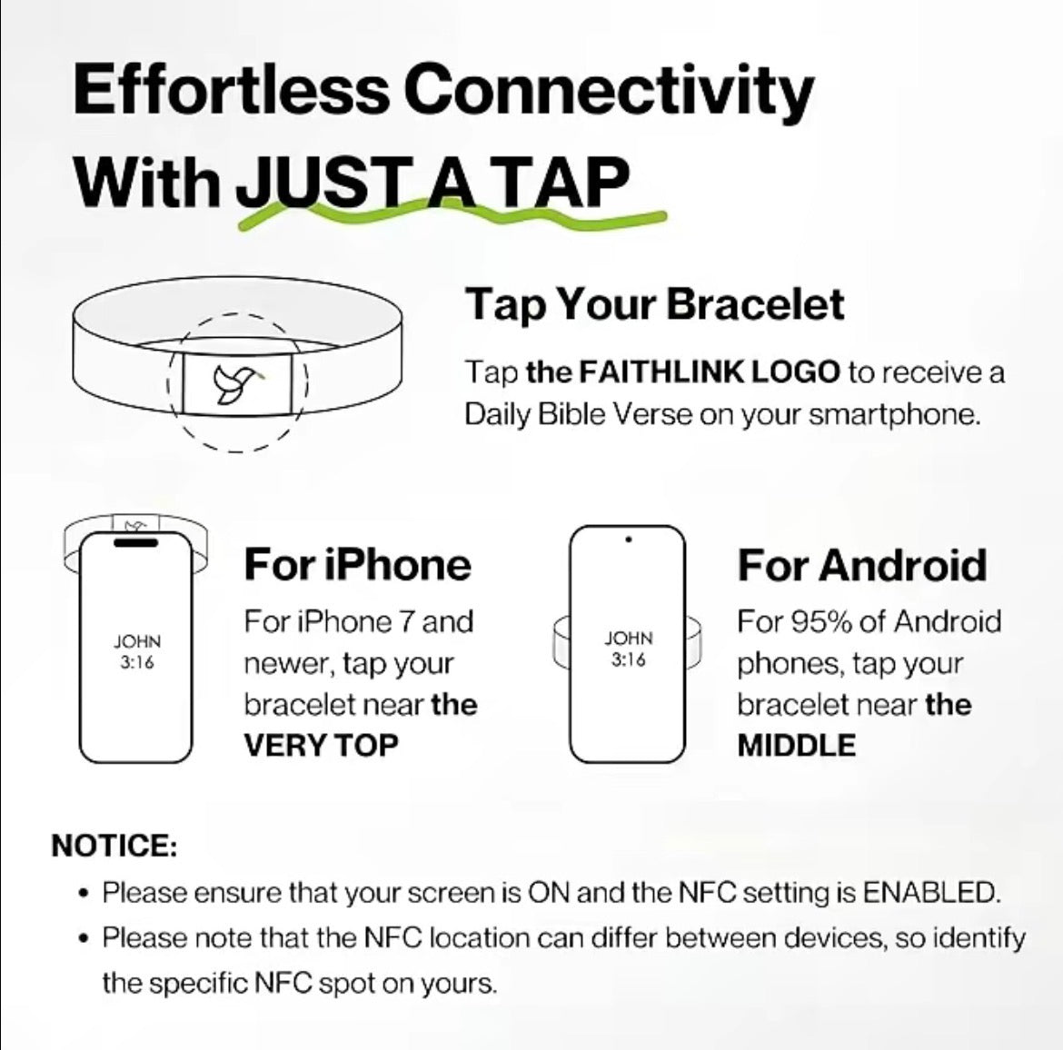 “Love Like Jesus”Tap your phone to receive scripture instantly